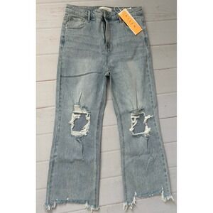 RISEN Flare Frayed Hem Jeans Size 15 32, New